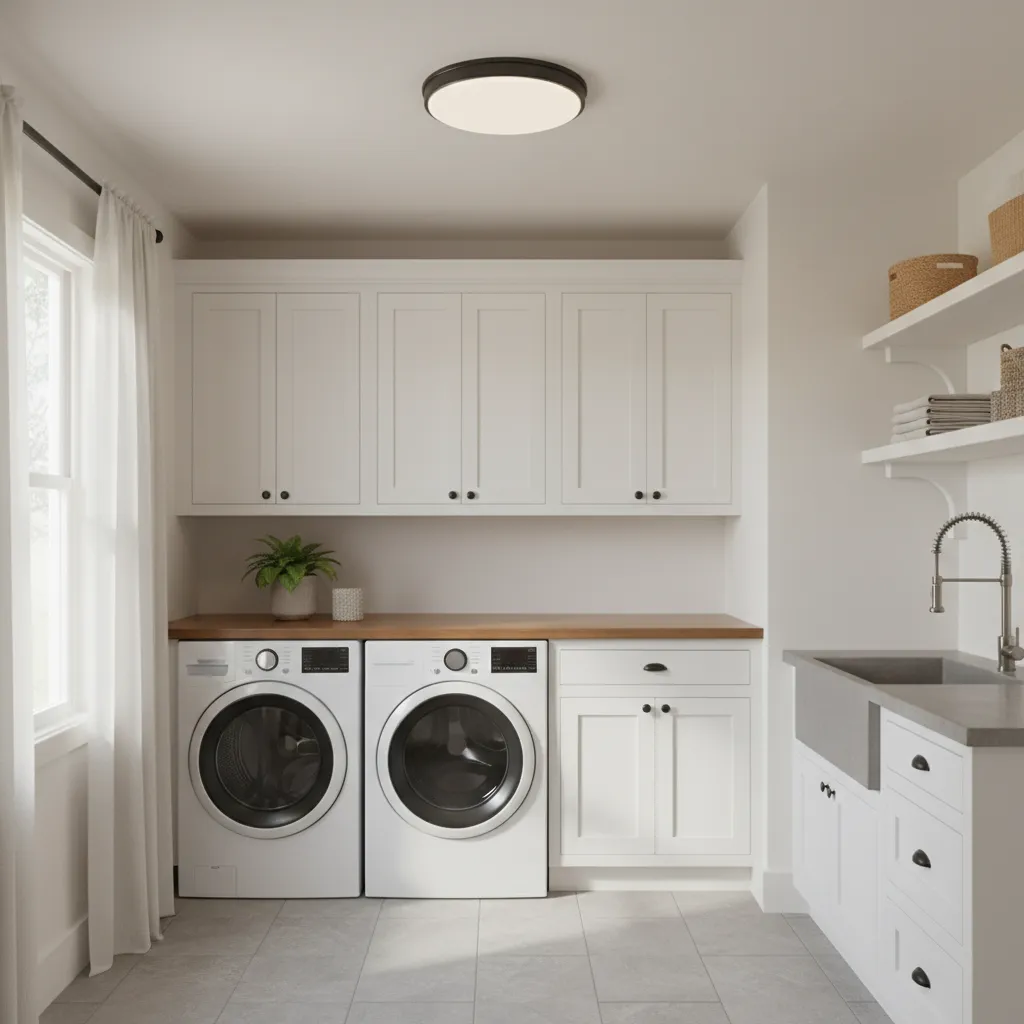 Safe and Energy‑Efficient Ceiling Lighting for Laundry Rooms