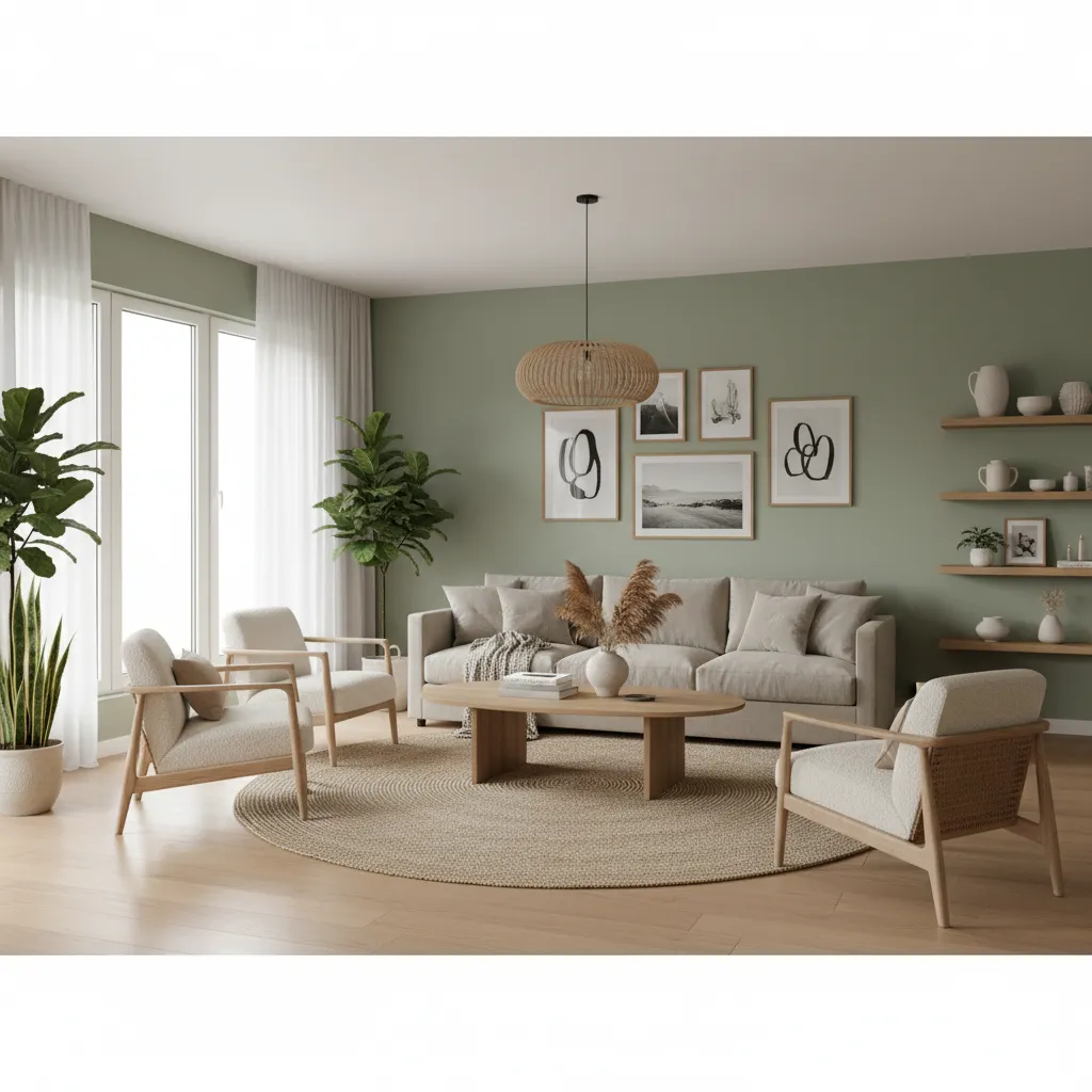 Interior Design Trends Featuring Sage Green Living Rooms