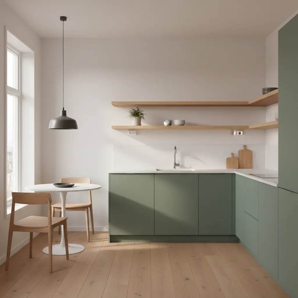 Popular Paint Colors in Modern Compact Kitchens