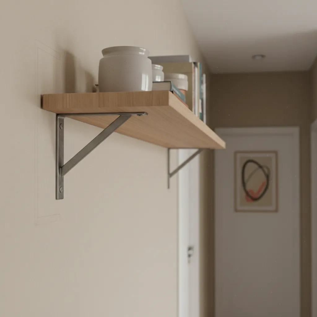 Wall shelf sagging in the middle due to poor support