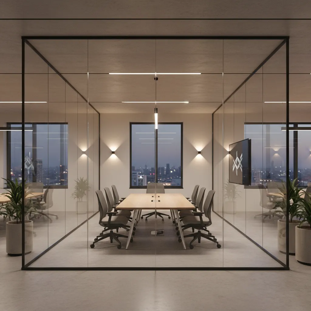 Sala de reuniones moderna dentro de oficina