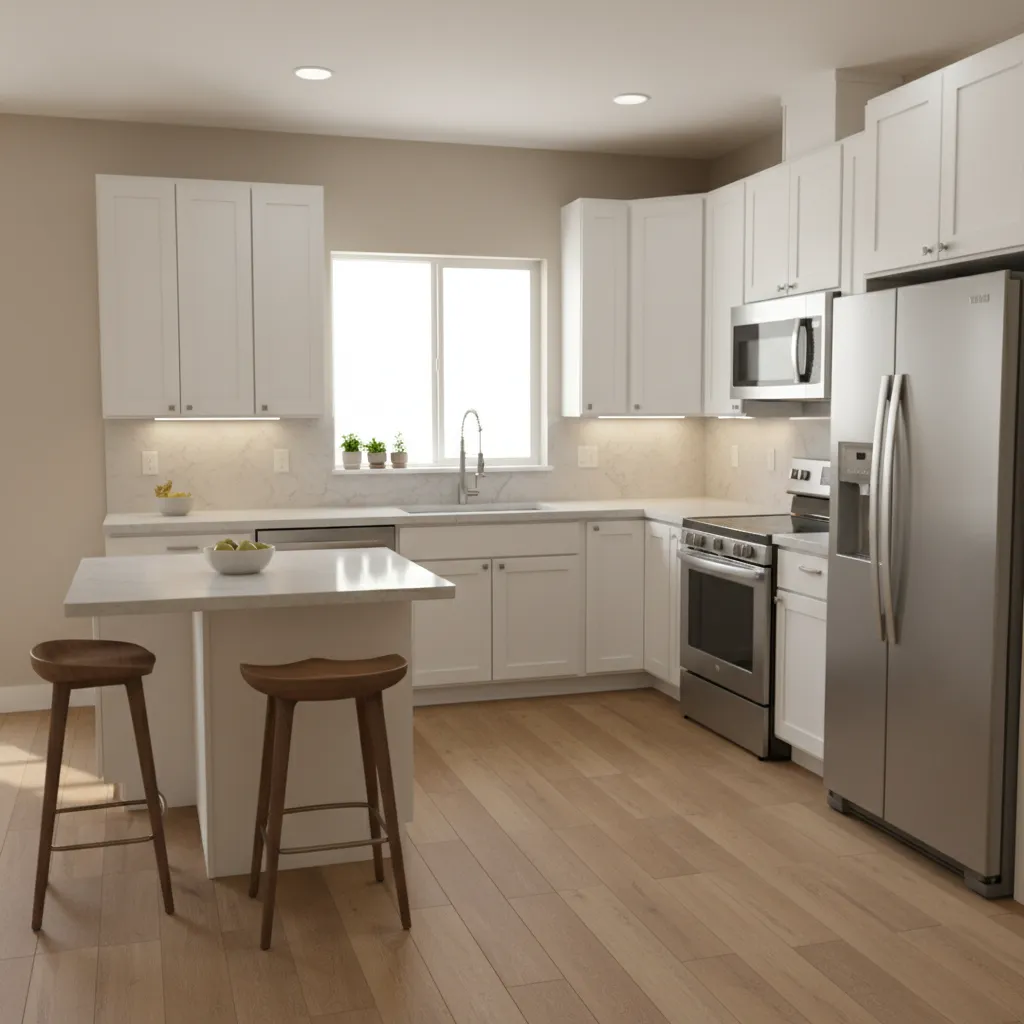 affordable kitchen remodel example typical in Salem Oregon home