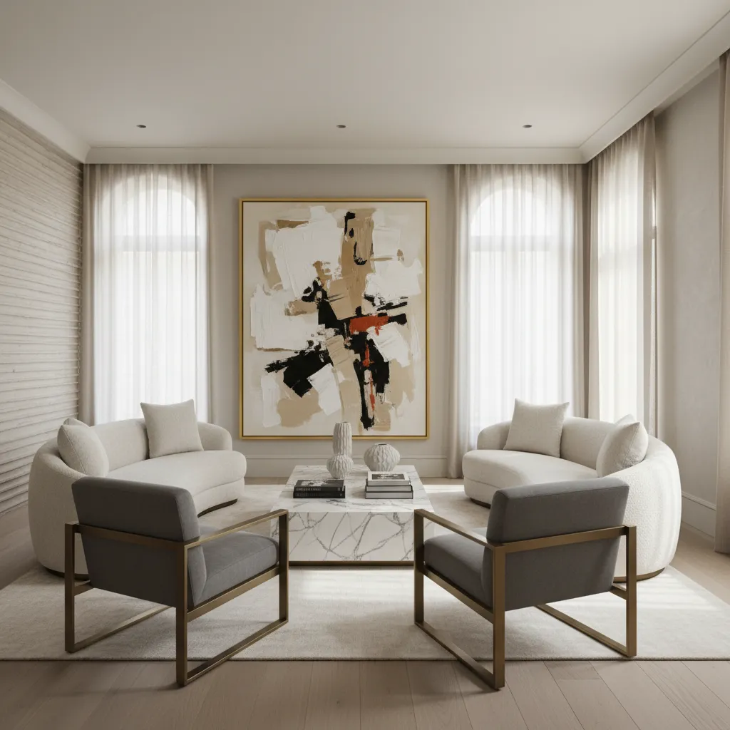 Salón elegante estilo editorial típico de revistas de interiorismo