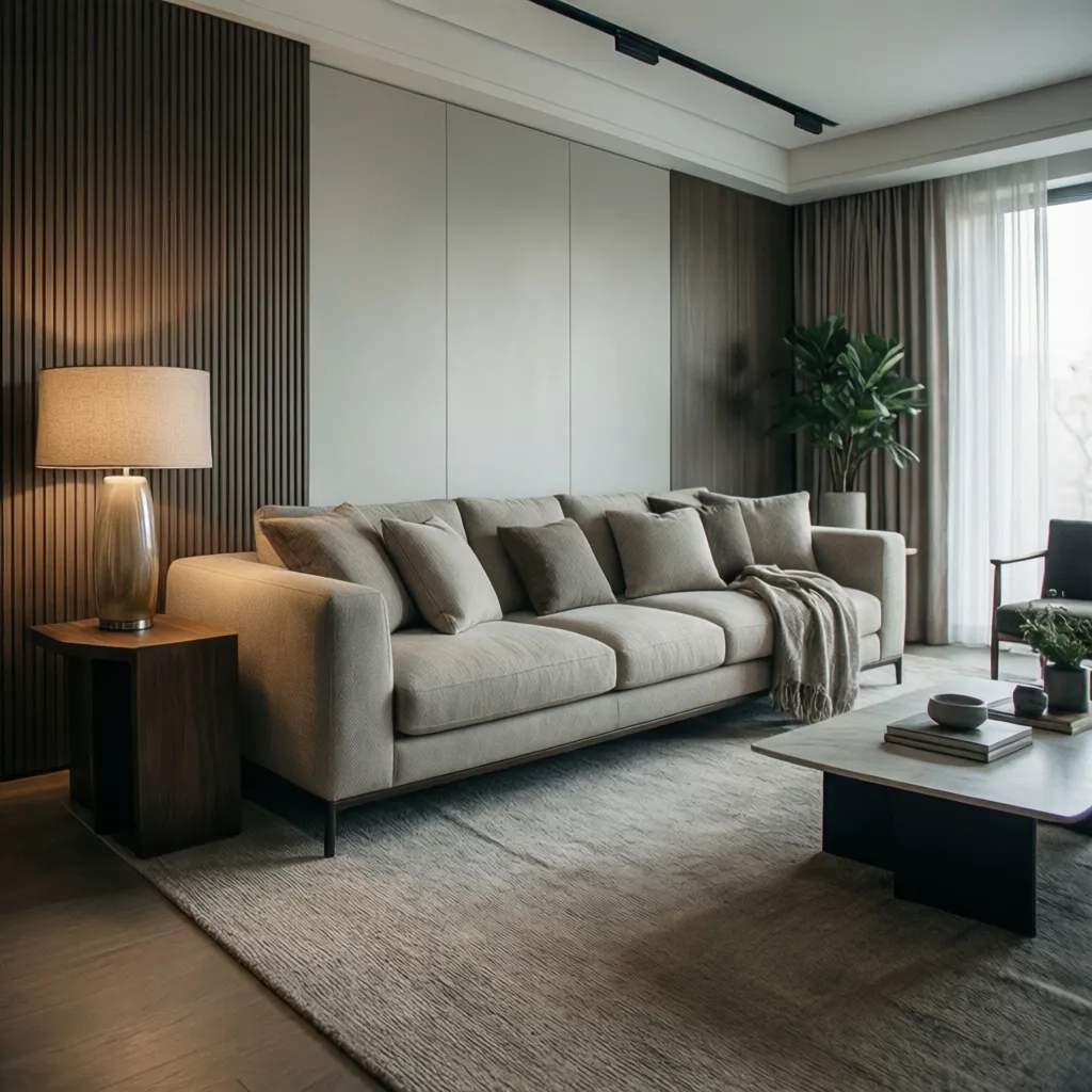 Salón estilizado para fotografía editorial de decoración