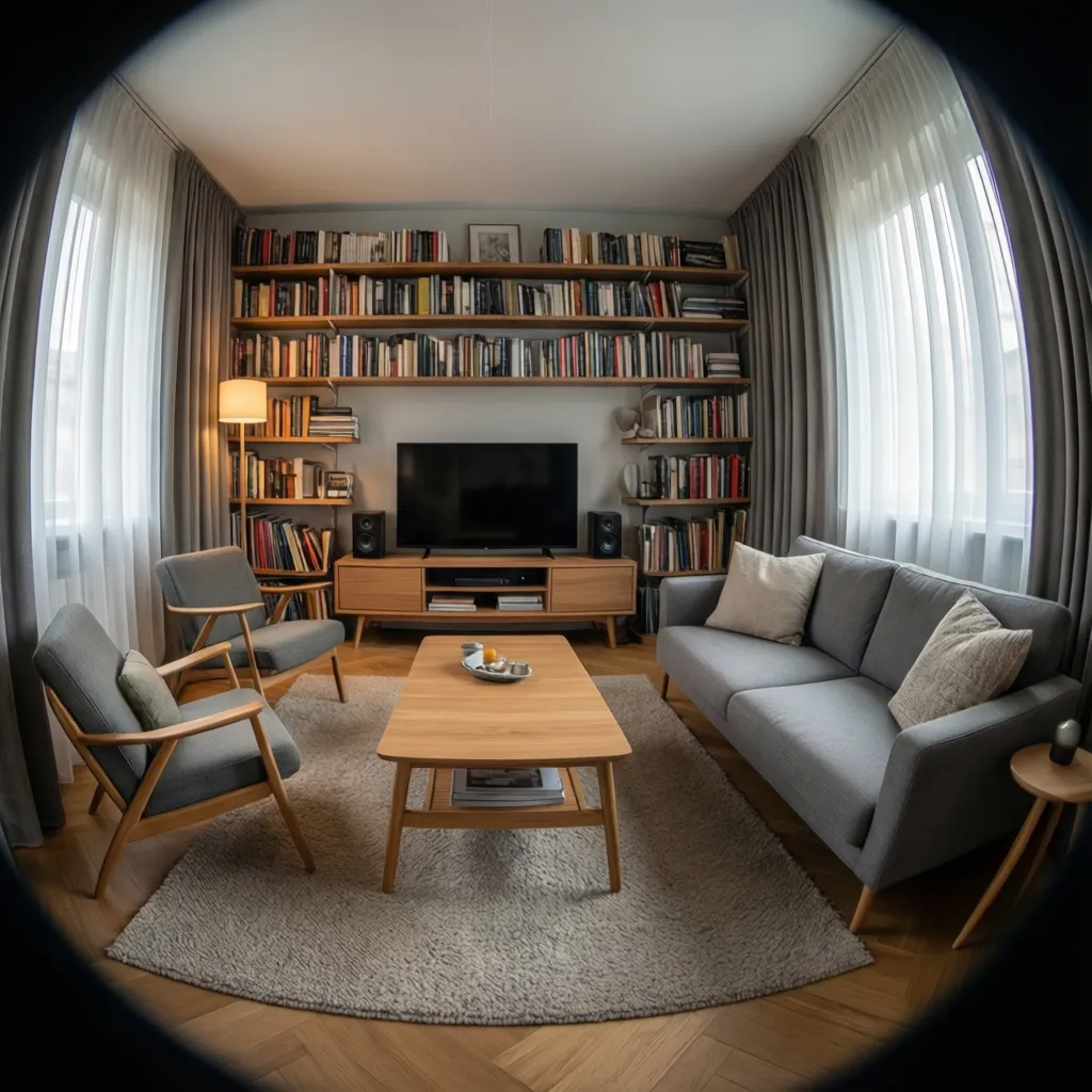 Pequeño salón bien diseñado con buena distribución acústica