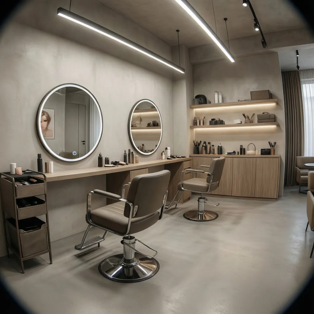 Salon kecil rumahan dengan desain minimalis