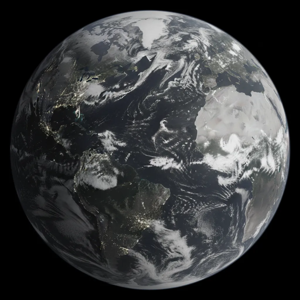 Satellite weather imagery showing cloud movement across a region