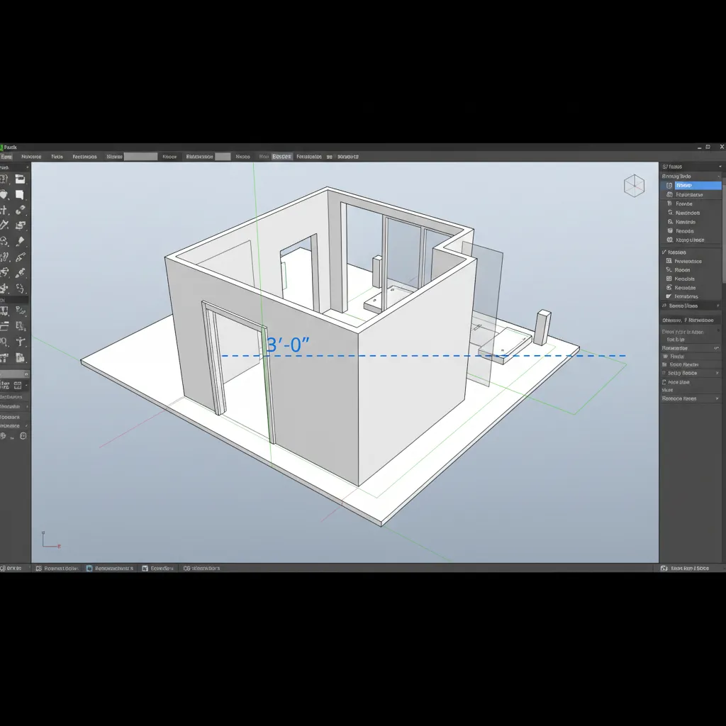 Proceso de escalar una imagen dentro de SketchUp usando una medida real