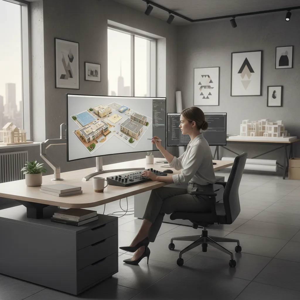 Digital school floor planning software showing optimized classroom and corridor layout
