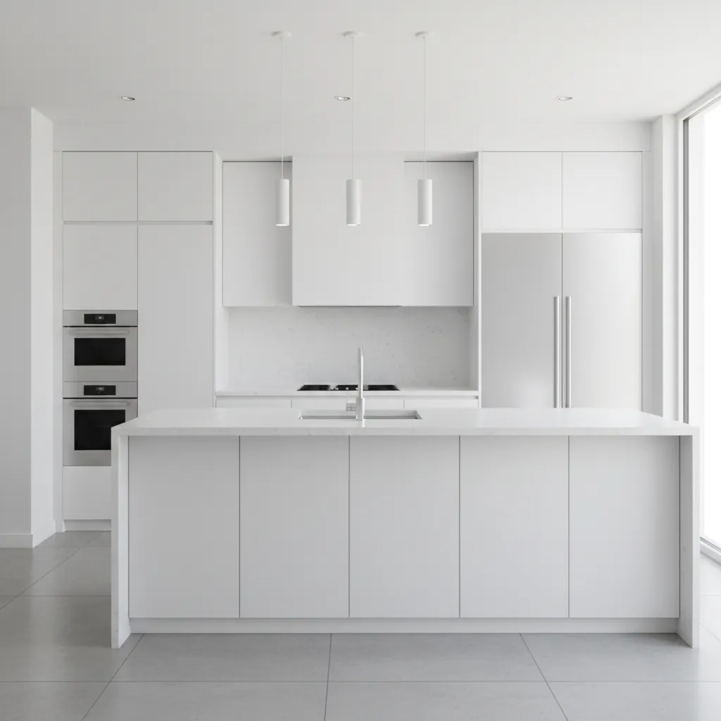 sealed kitchen cabinet edges and clean modern kitchen preventing cockroach infestation