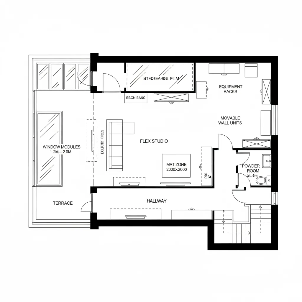 Second Floor: Retreat Terrace + Adaptive Studio