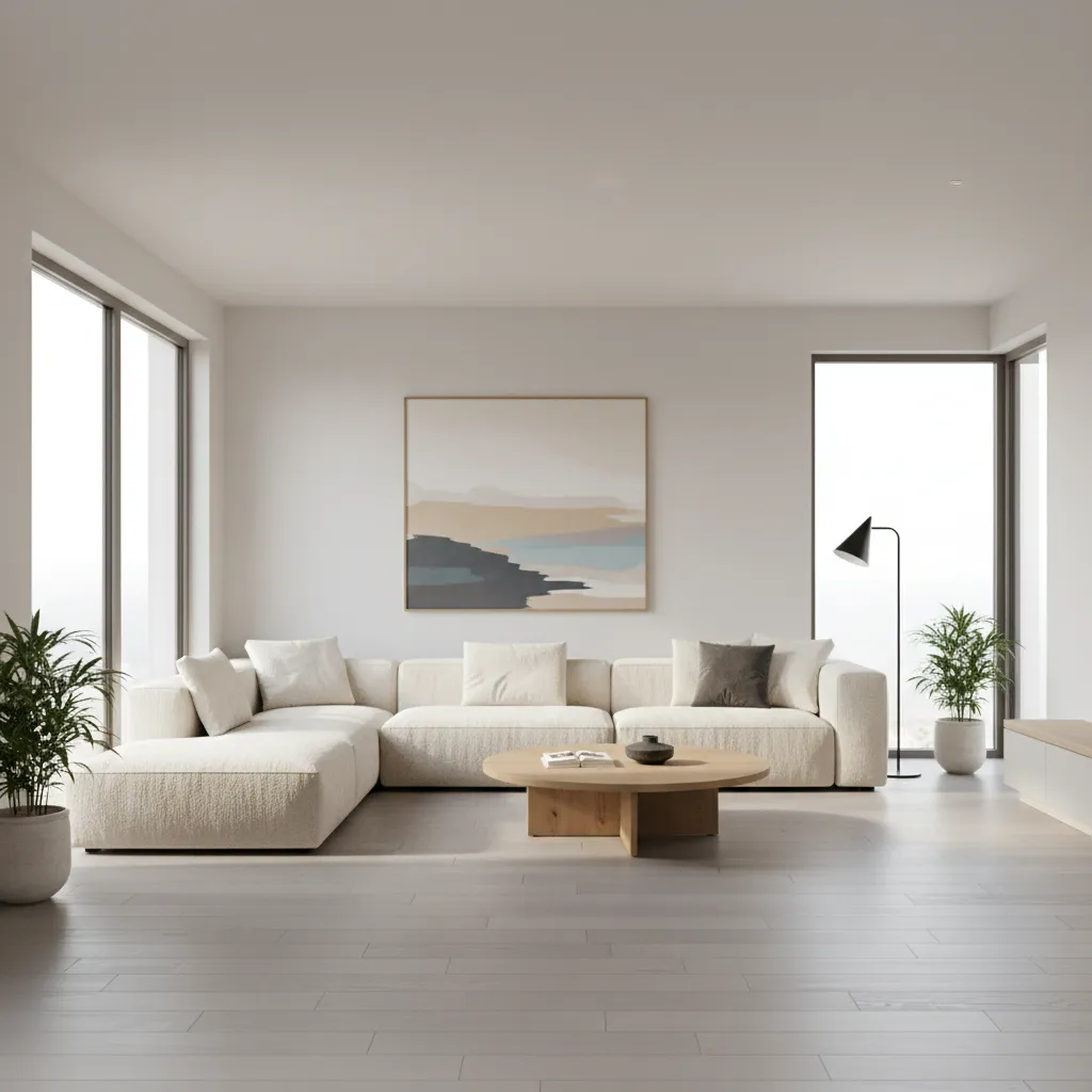 Large sectional sofa filling a living room corner