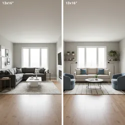 Sectional vs Sofa and Chairs for a 12'10 x 16'2 Living Room