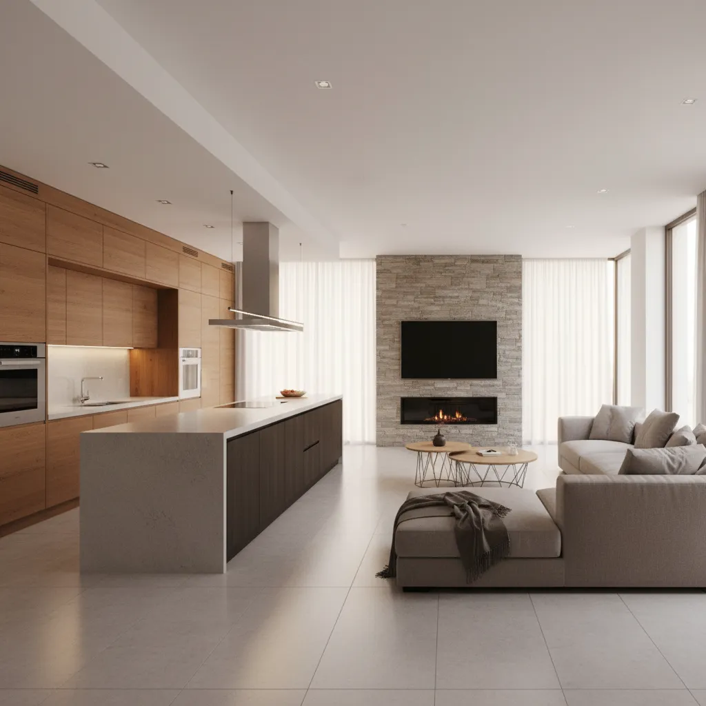 Semi Open Concept Kitchen and Living Room Design Guide