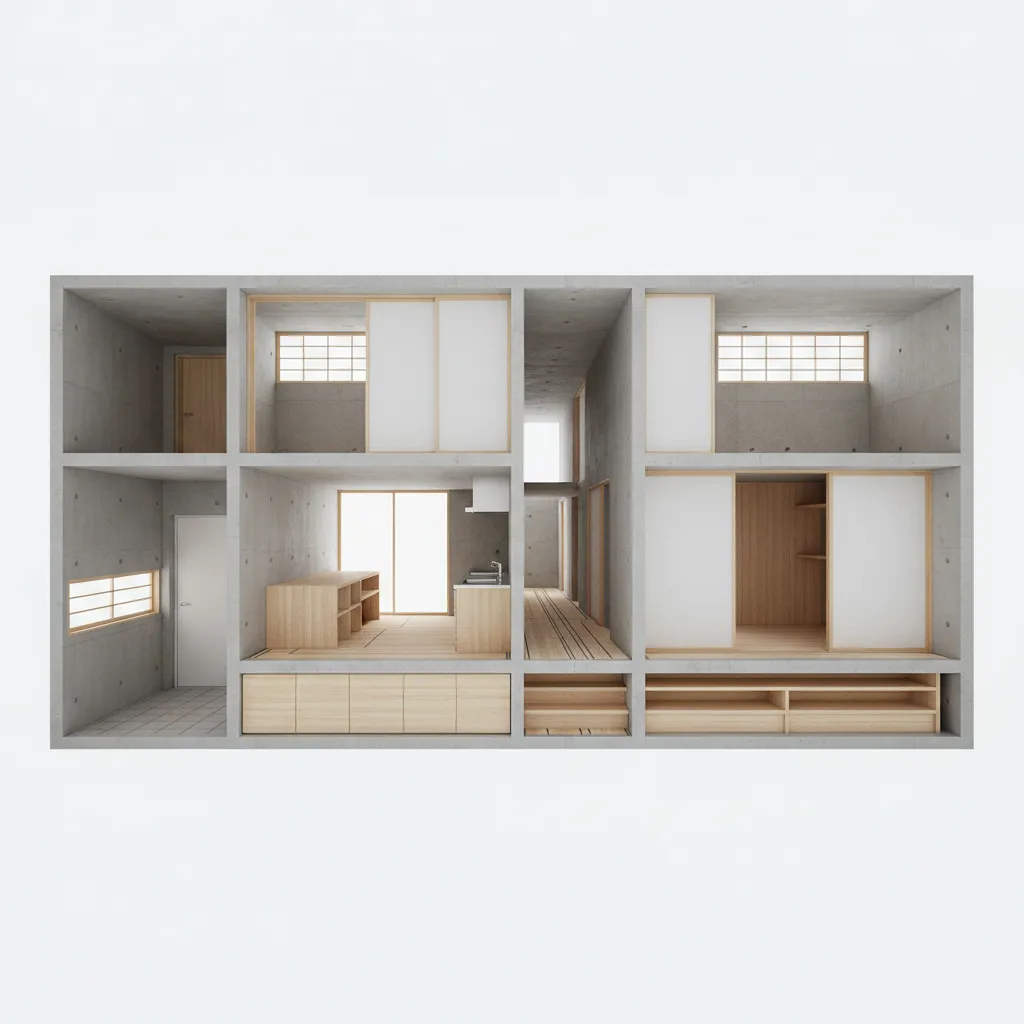 2LDKを、未来に耐える静かな骨格へ: 茨城県稲敷郡美浦村・土屋で考える、2LDKの余白と流れ