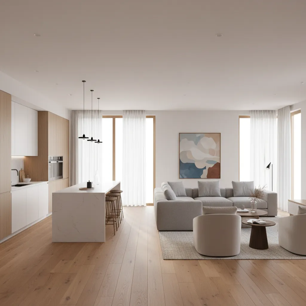 Open Plan Feels Messy? Separate Kitchen and Living Room
