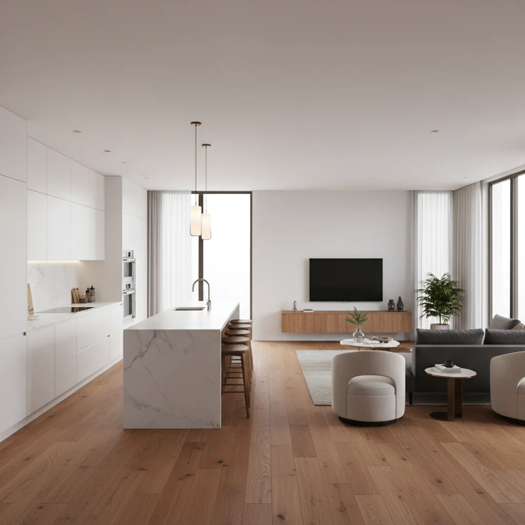 Open Kitchen Feels Messy? Separate Kitchen and Living Room