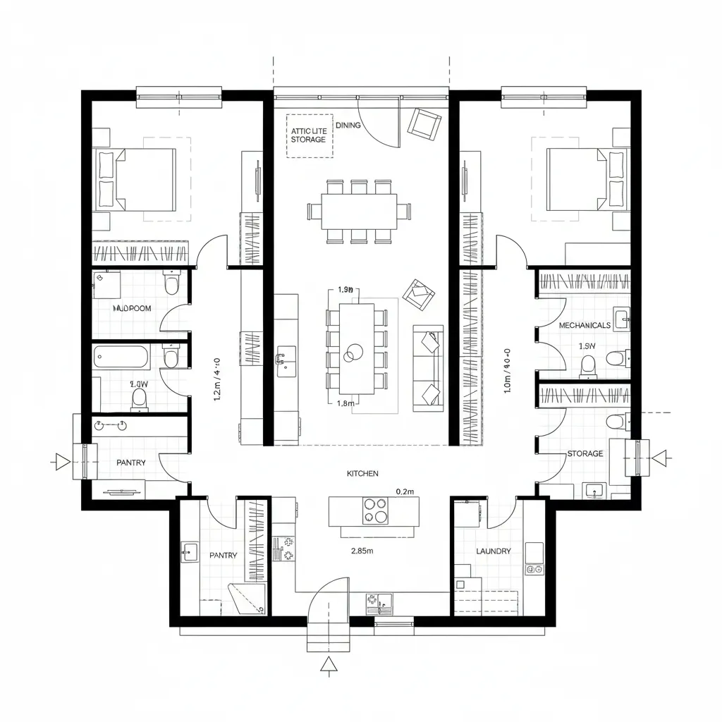 Service Core as Thermal Buffer