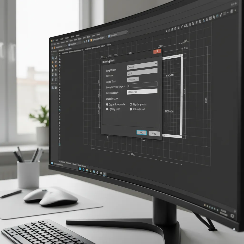 Pengaturan unit ukuran di AutoCAD