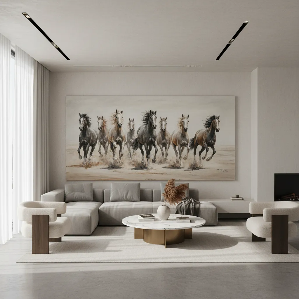 Common Problems With 7 Running Horses Painting Placement and How to Fix Them: Troubleshoot wrong 7 horses painting direction, wall placement, and Vastu mistakes that may affect energy and harmony in a space.