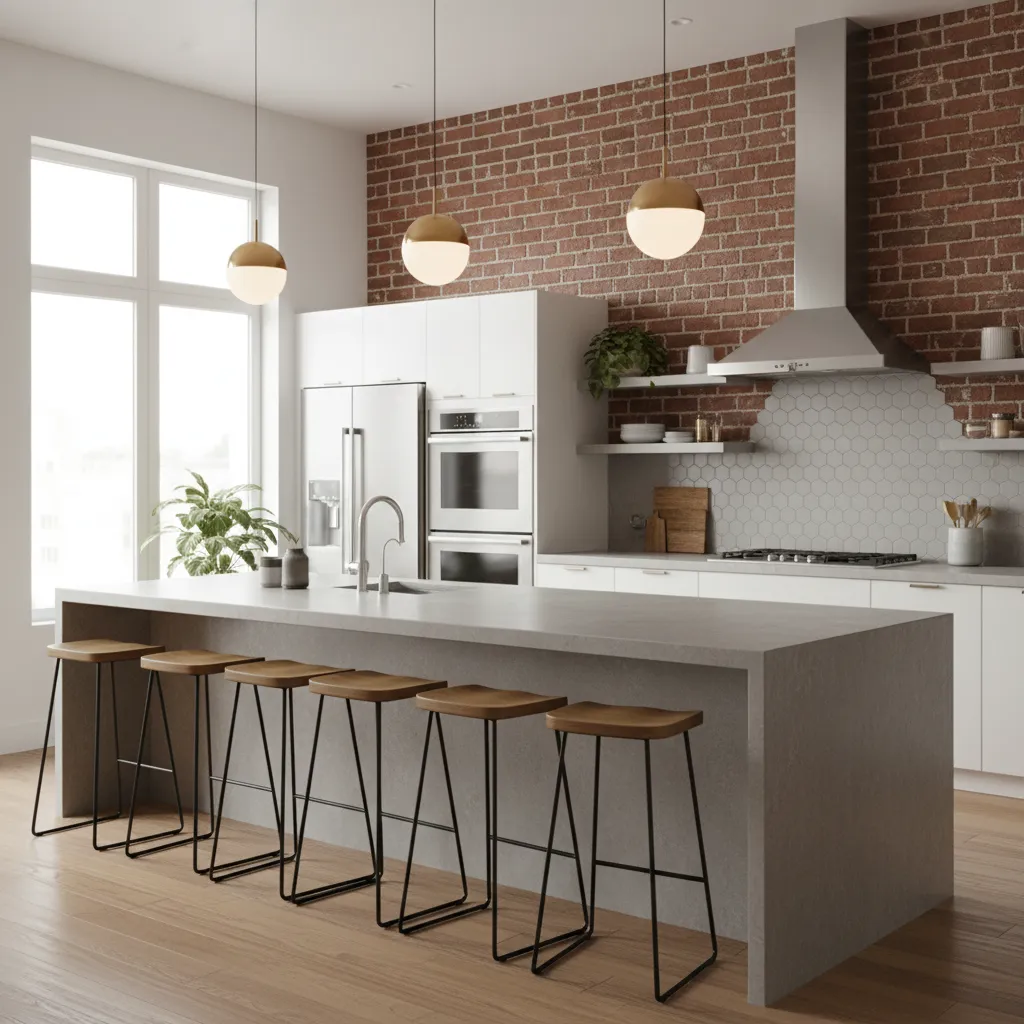 Shared kitchen and living space inside Baltimore shared housing