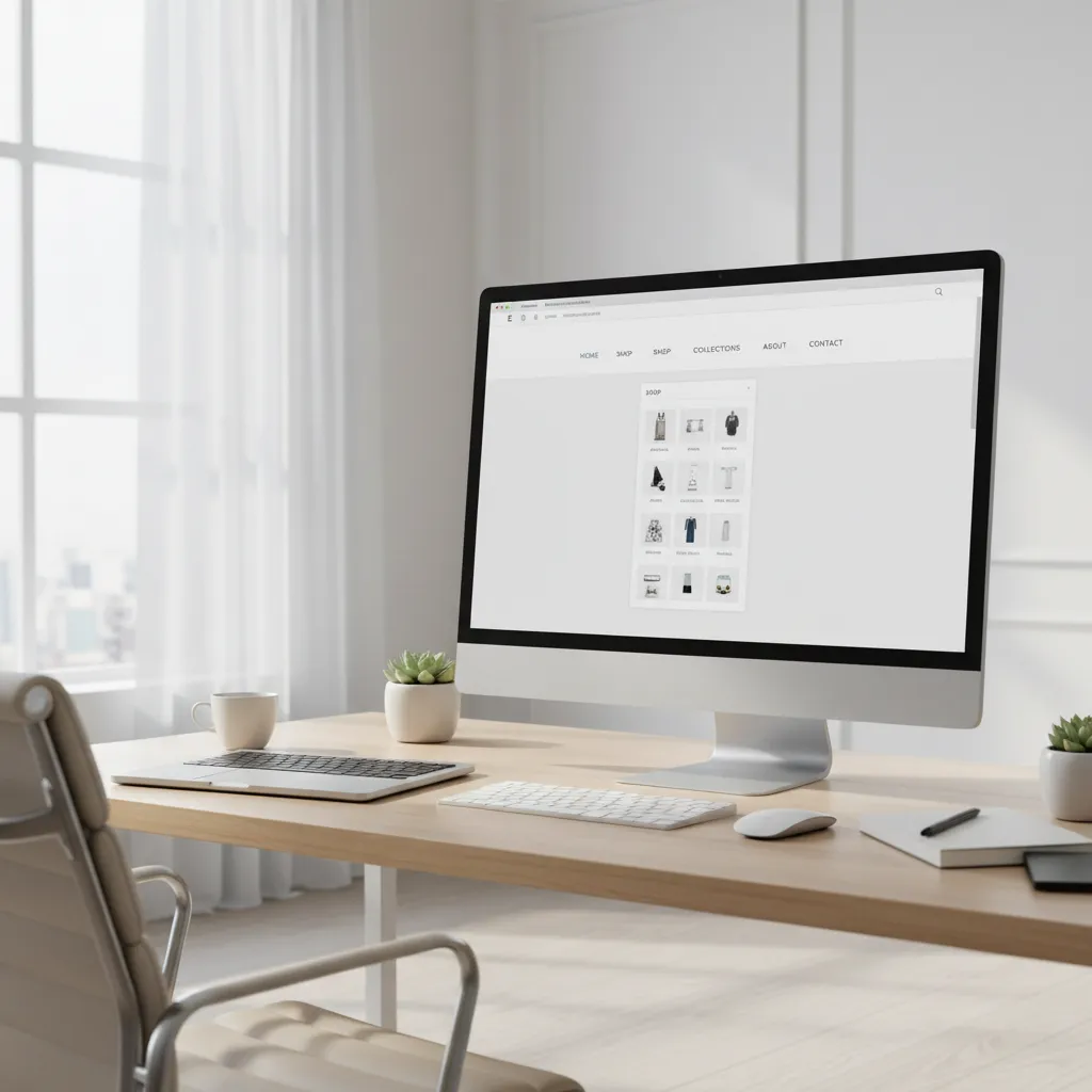 Example of simplified Shopify style navigation structure for an ecommerce store