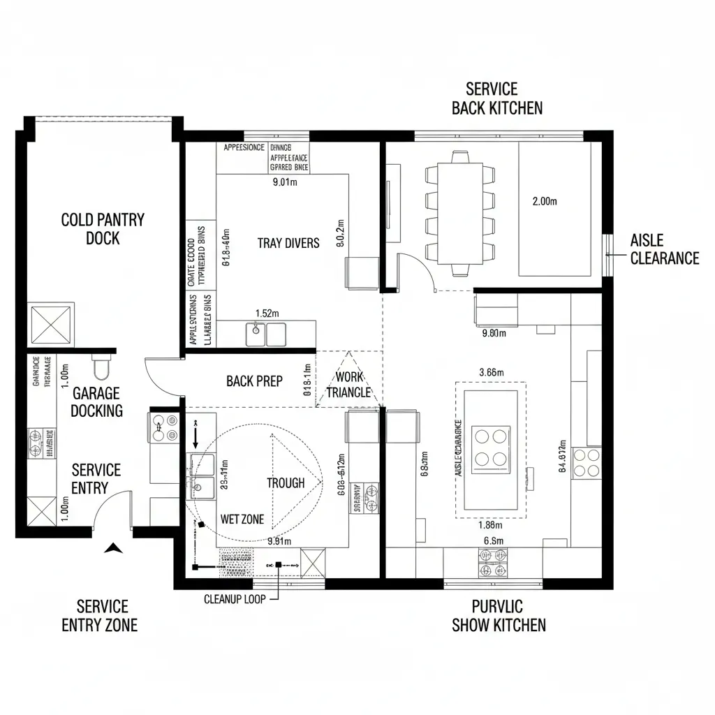 Entertainer’s Show Kitchen + Chef-Grade Back Kitchen
