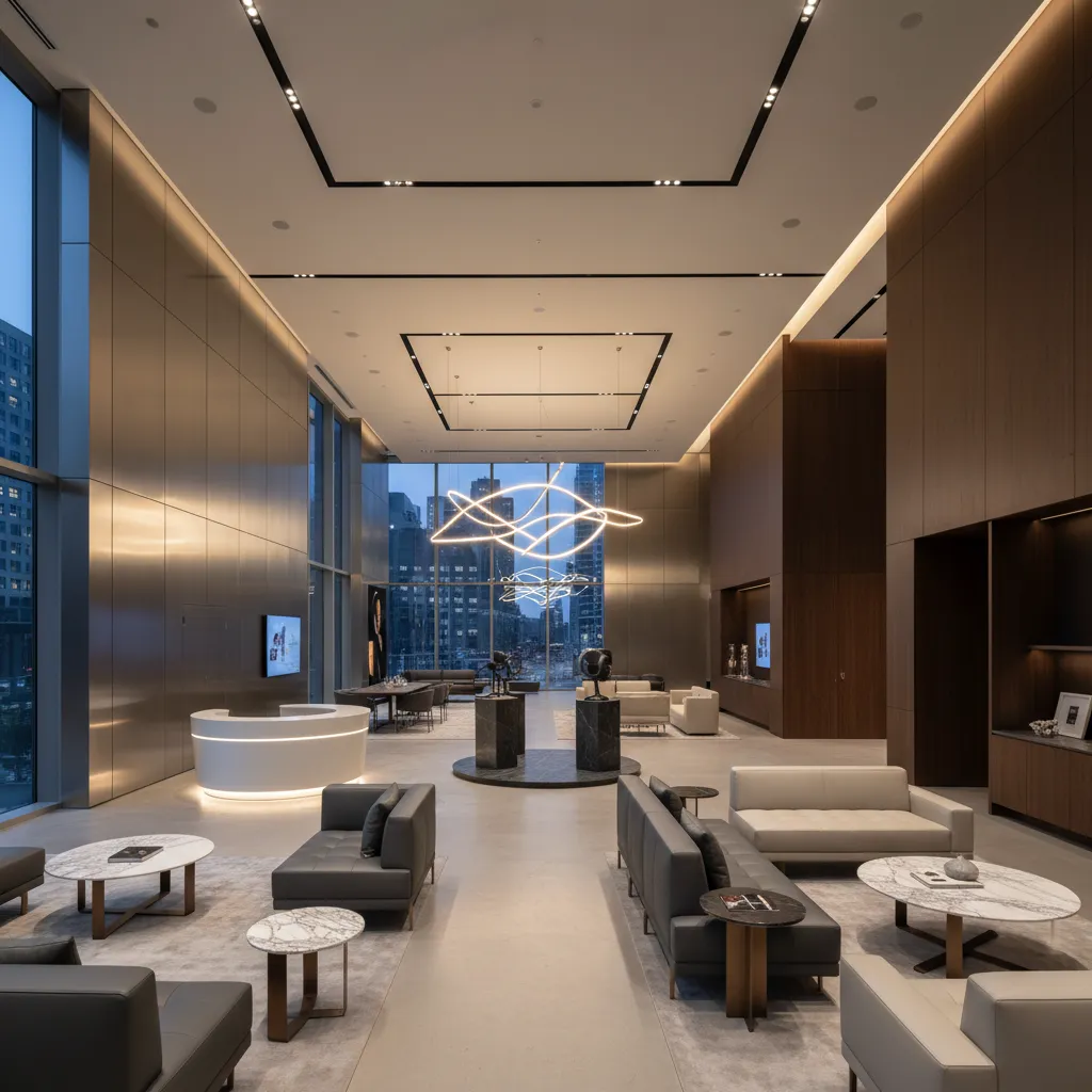 Showroom moderno con diseño interior elegante