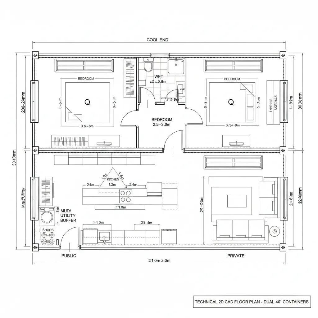 Side-by-Side Duo (2×40' modules)