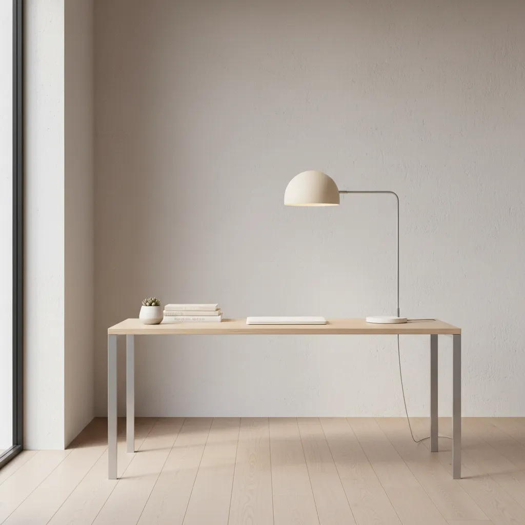 modern silicone clip on bulb shade on minimalist desk lamp