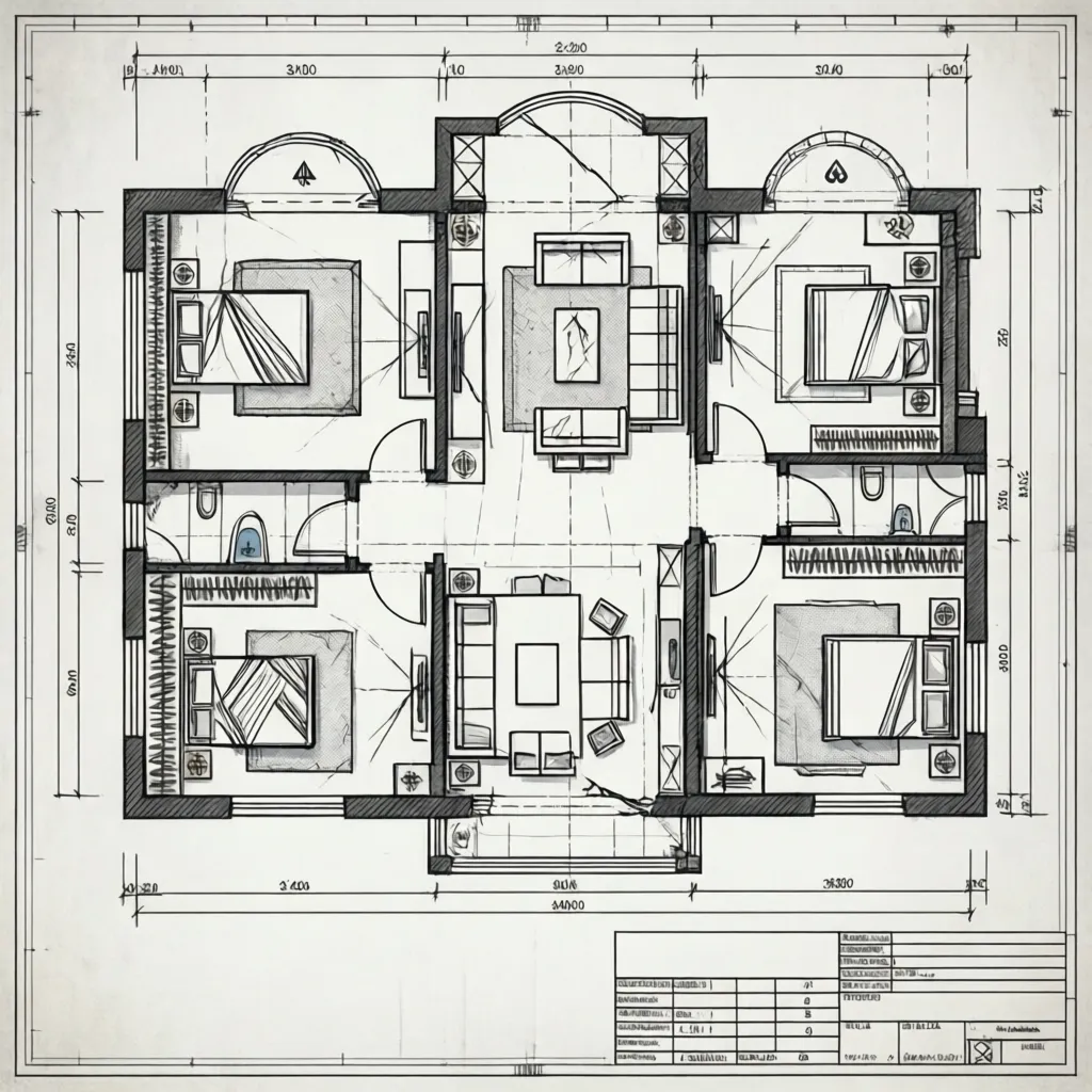 Simbol pintu dan jendela dalam denah AutoCAD