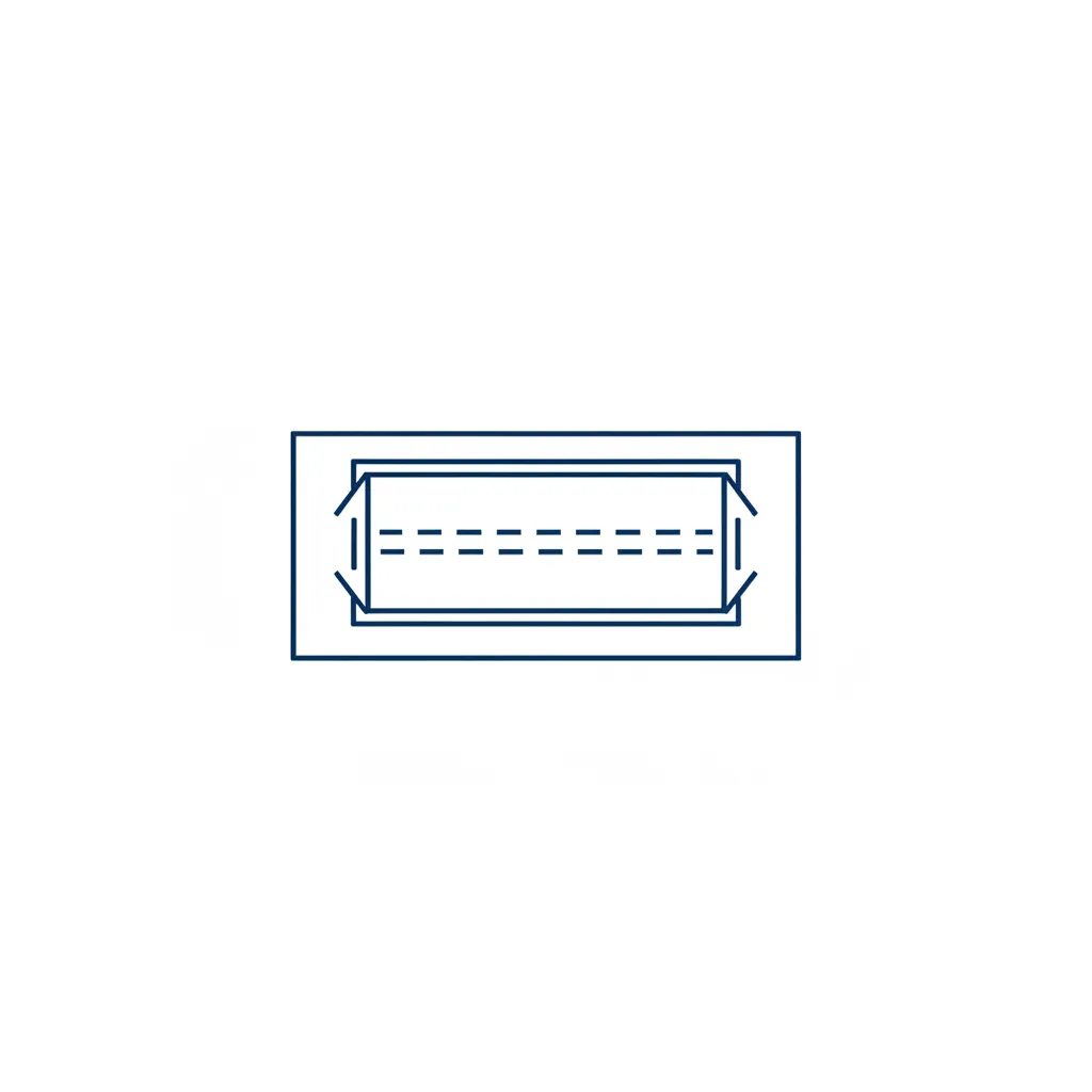 Simple window icon for interior design drawings used to show window placement on floor plan
