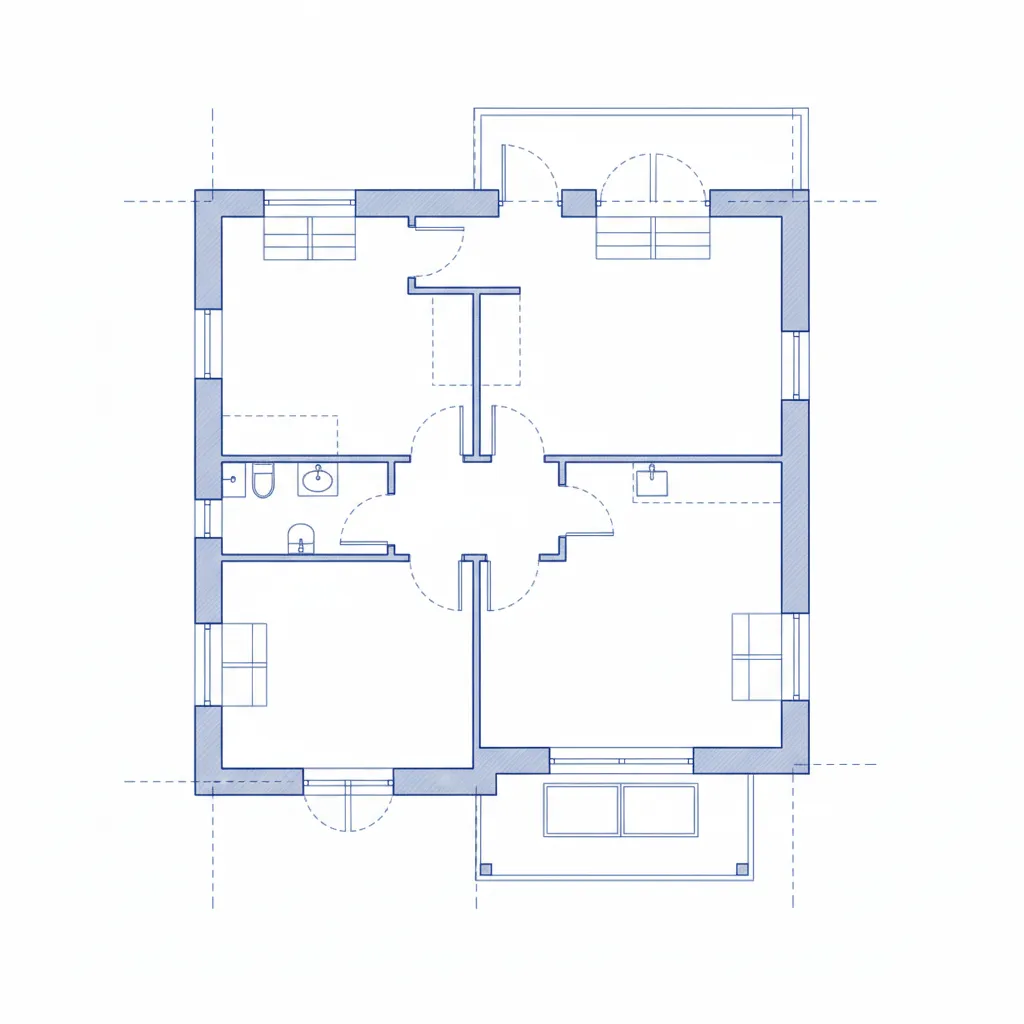 Simbol pintu dan jendela pada denah rumah