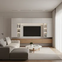 Simple Wall Cabinet Design for Living Room