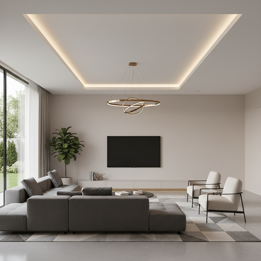 POP Plus Minus Design for Drawing Room Ideas