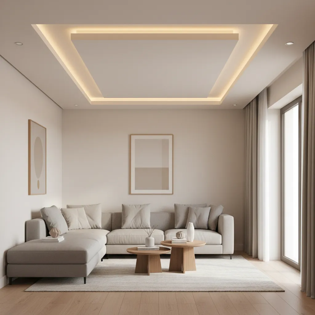 Simple POP Design for Small Living Room: Smart Ceiling Ideas