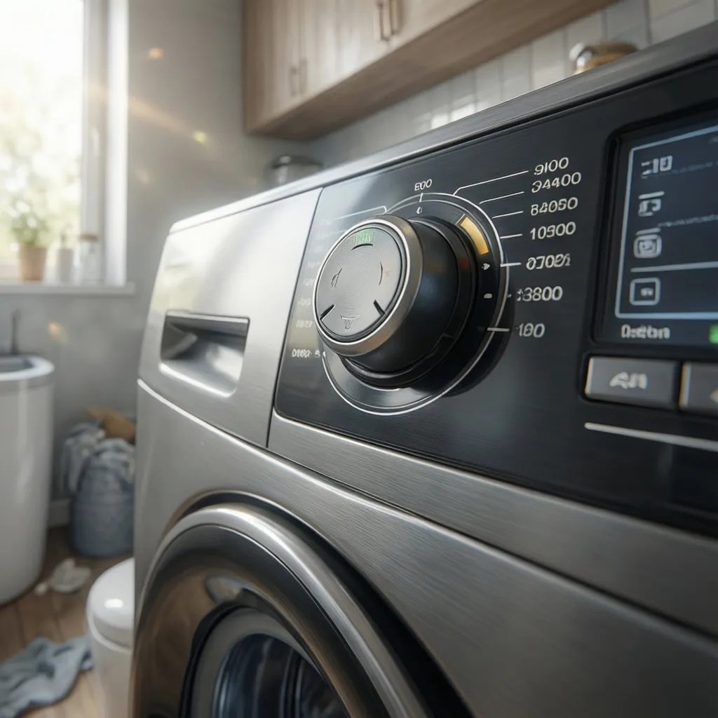 Large easy to read washer control panel with simple buttons