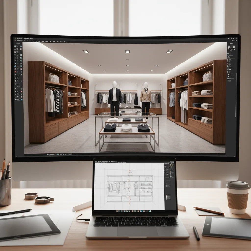 Simulador de diseño de interiores online para tiendas