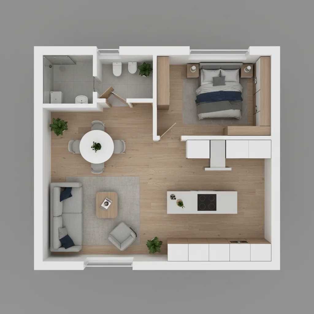 visualisasi denah rumah 3d sebelum pembangunan