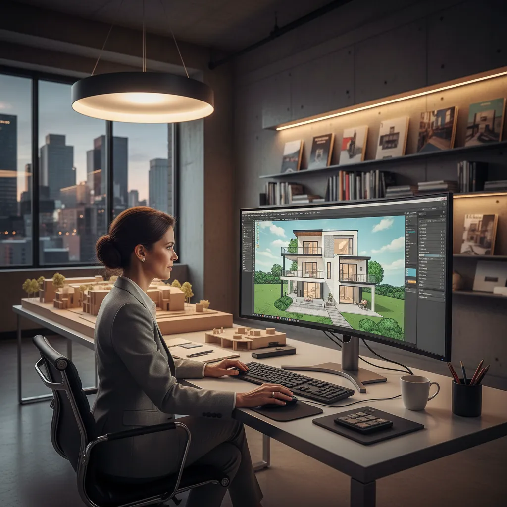 Simulasi denah rumah menggunakan perangkat digital