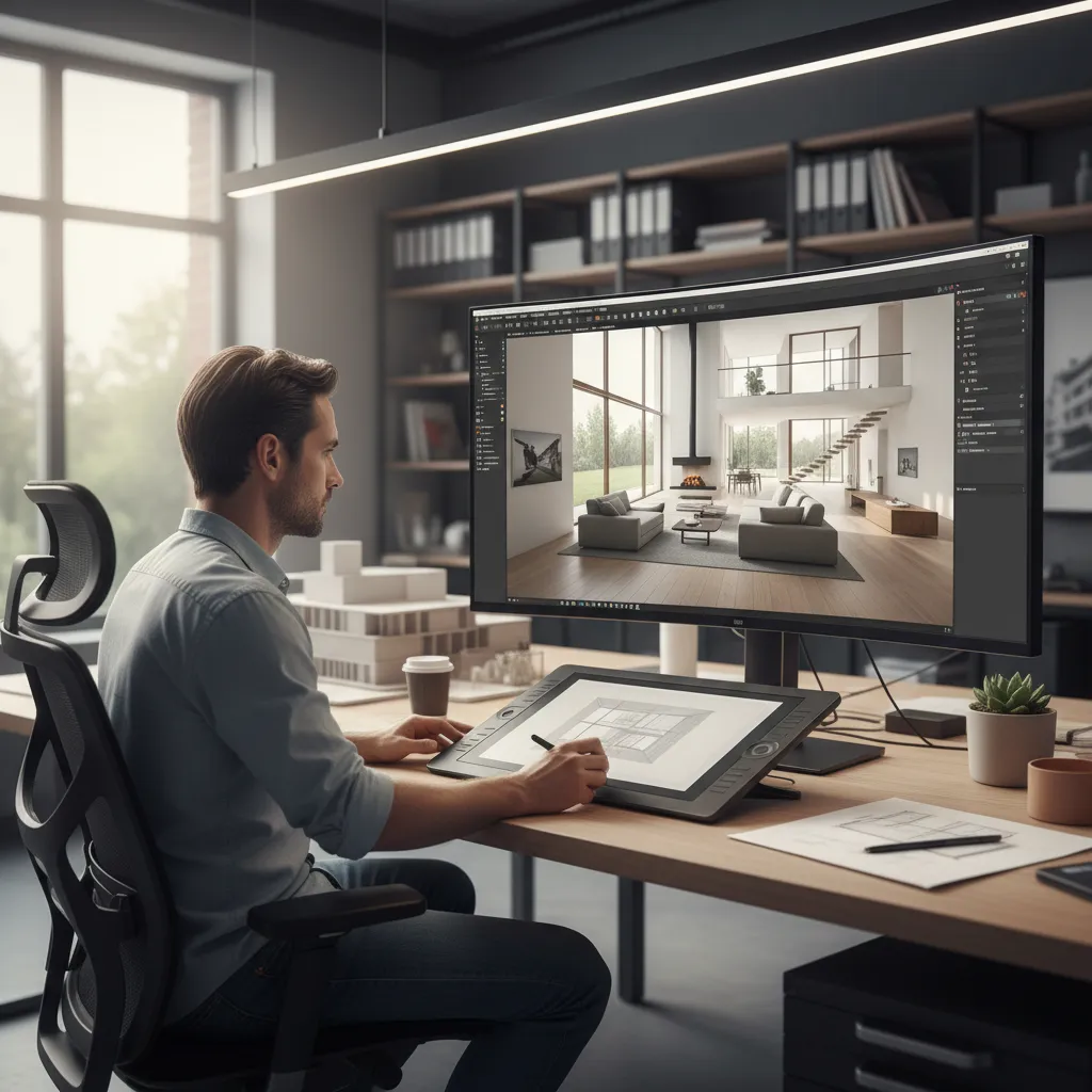Simulasi desain rumah menggunakan model tiga dimensi