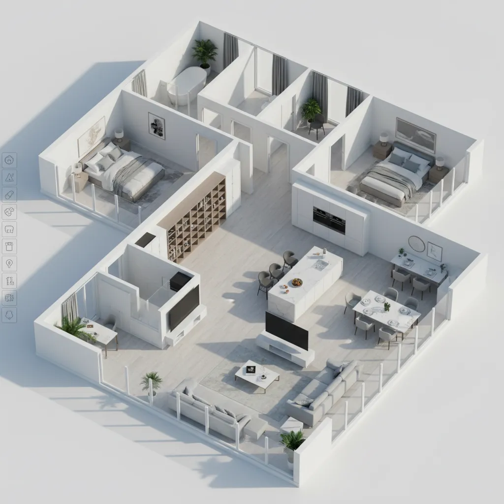Visualisasi desain rumah menggunakan simulasi 3D