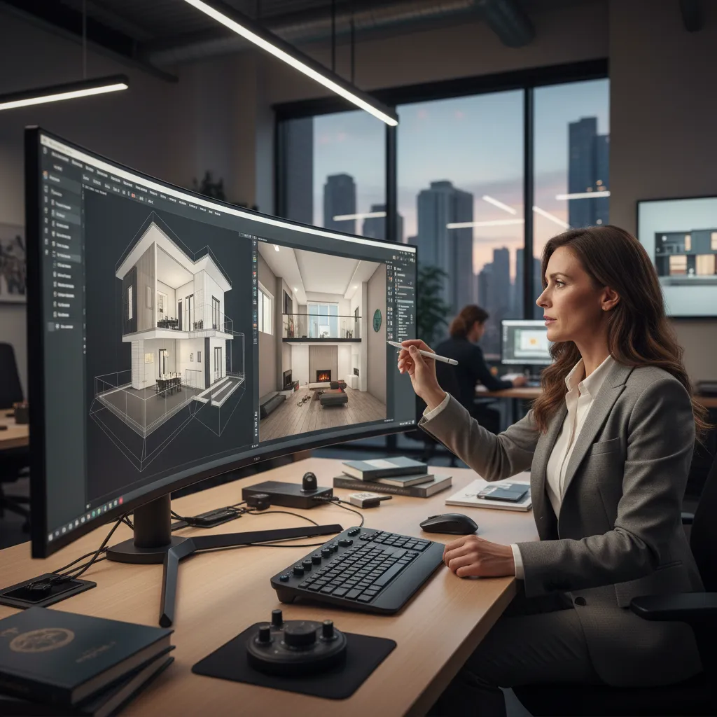 Simulasi desain rumah menggunakan perencanaan ruang digital
