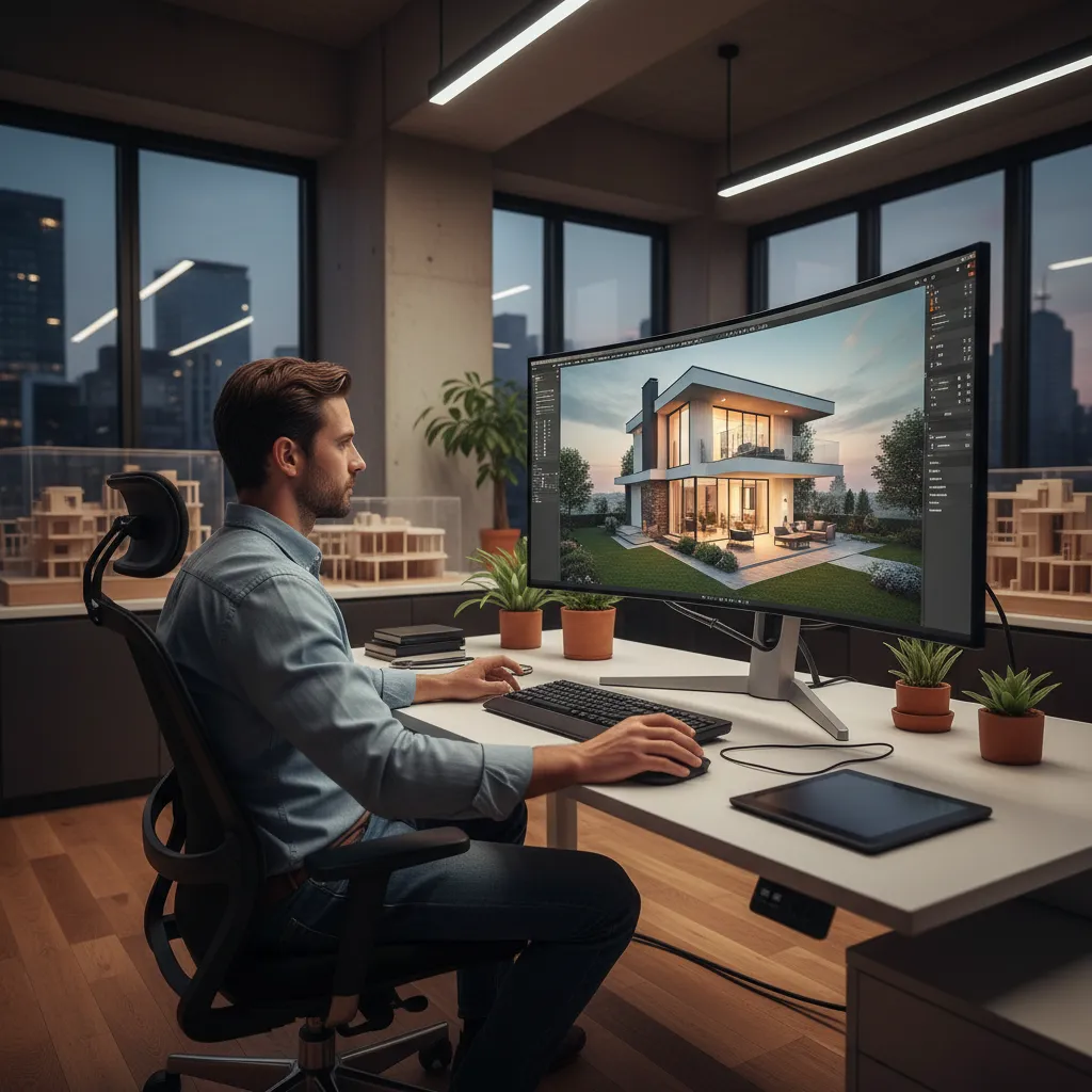 Simulasi desain rumah dalam tampilan 3D