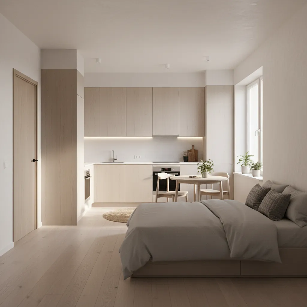 Single Room With Attached Bathroom and Kitchen: Smart Layout Ideas