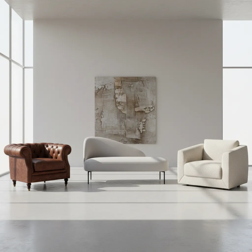 Single Sofa 3D Model Types Modern vs Classic vs Minimalist