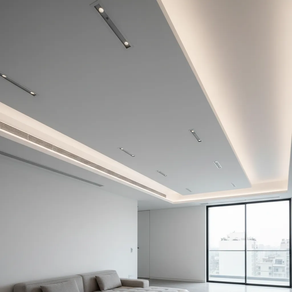 Sistema de ventilación mecánica integrado en techo de vivienda moderna