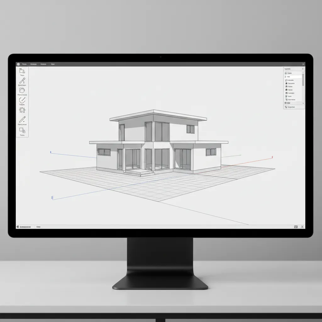 3D home model created using SketchUp style design software
