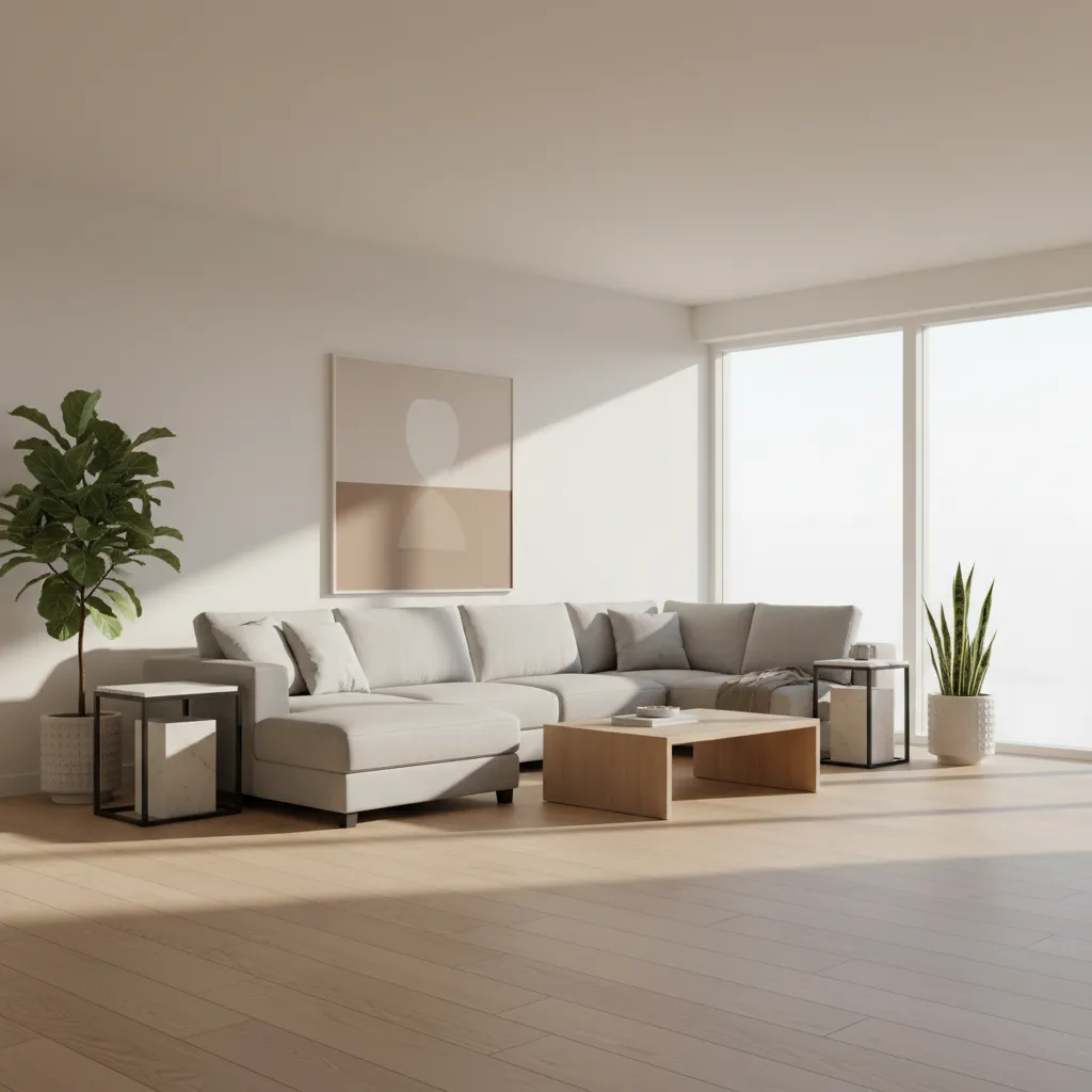 living room interior rendered with sketchup and real time renderer