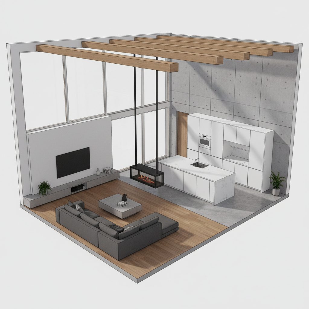 Casa de diseño interior con SketchUp